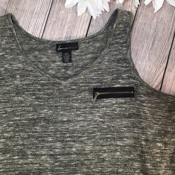 Lane Bryant Tops - Lane Bryant Zipper Embellished Tank Top - 22/24